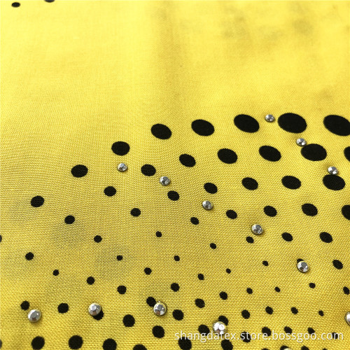 Geometrical Design Rayon Dyed And Printed Fabrics Stone